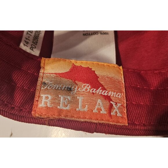 Tommy Bahama Red Relax Hat Cap Embroidered Marlin Adj Cool Operator Drink recipe - Picture 13 of 13